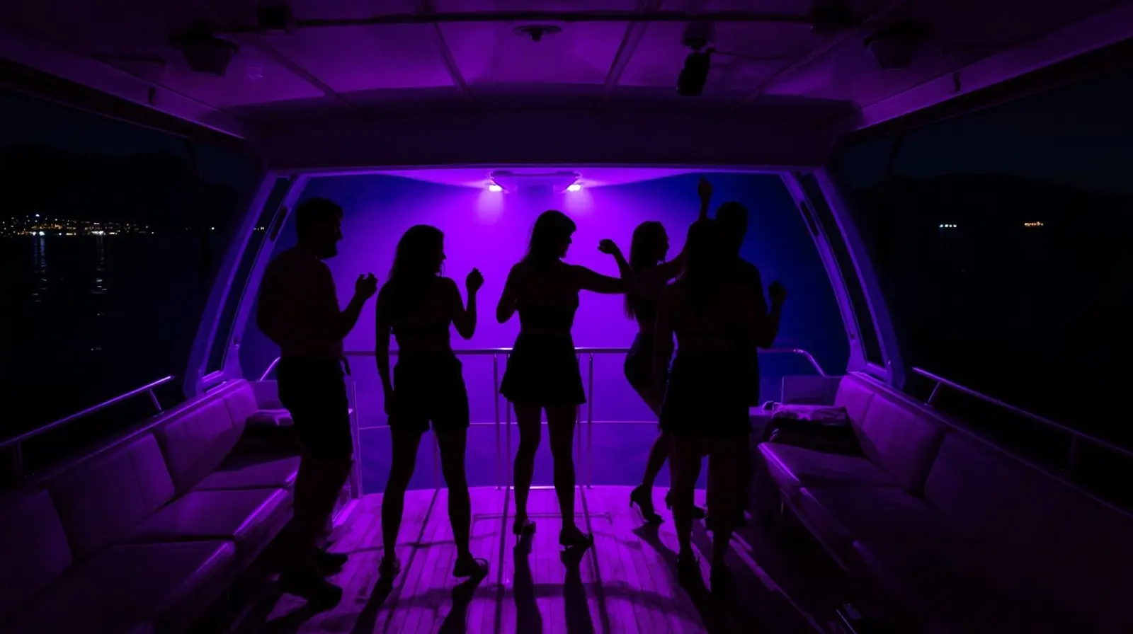 Calgary Strippers | Bachelor Party & Private Entertainment 1 Yacht party models with champagne